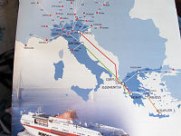 Ruten fra Venedig til Korfu