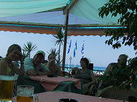 P restaurant ved stranden i Agios Gordis