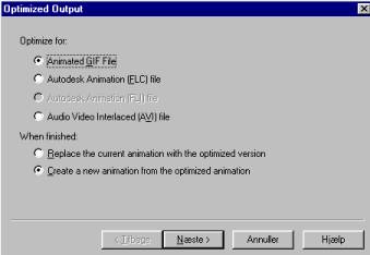 Animated Gif File + Create a new animation.... er valgt