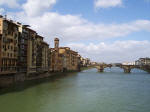 Udsigt fra broen Ponte Vecchio, Firenze